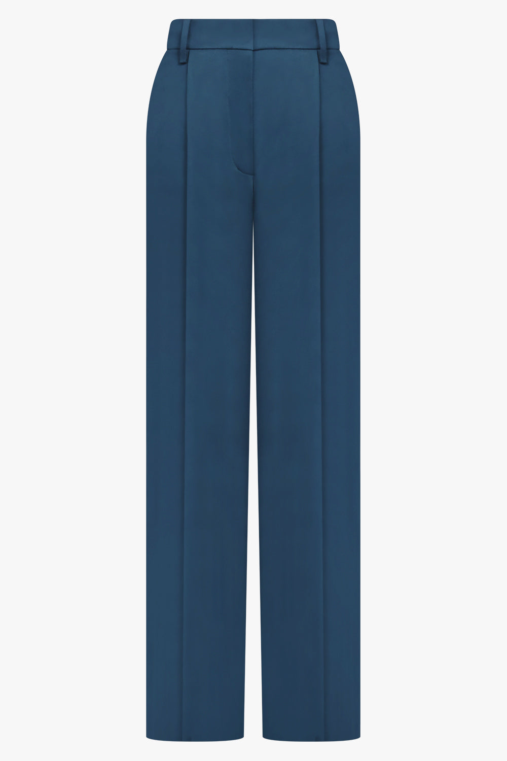 DRIES VAN NOTEN RTW Portias Fluid Straight Leg Pant | Petrol Blue