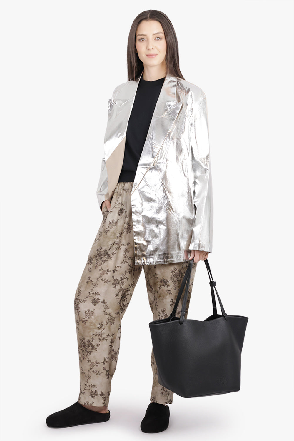 THE ROW BAGS BLACK / Black Park Tote Three Bag | Black