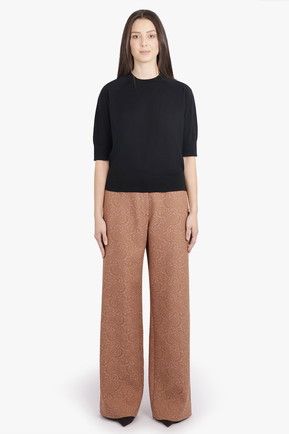 DRIES VAN NOTEN RTW Tuan S/S Crewneck Knit | Black