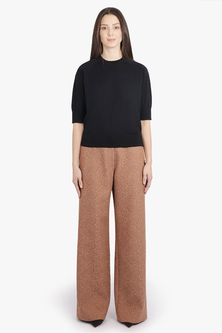 DRIES VAN NOTEN RTW Tuan S/S Crewneck Knit | Black