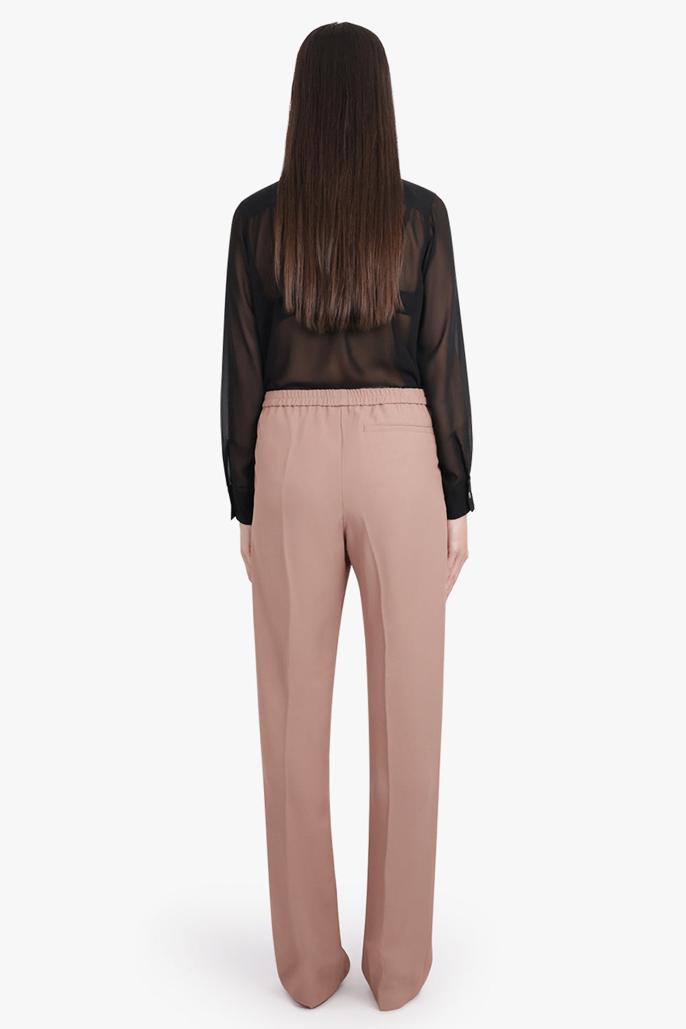 COMME DES GARCONS RTW Sheer L/S Rectangular Layered Detail Shirt | Black