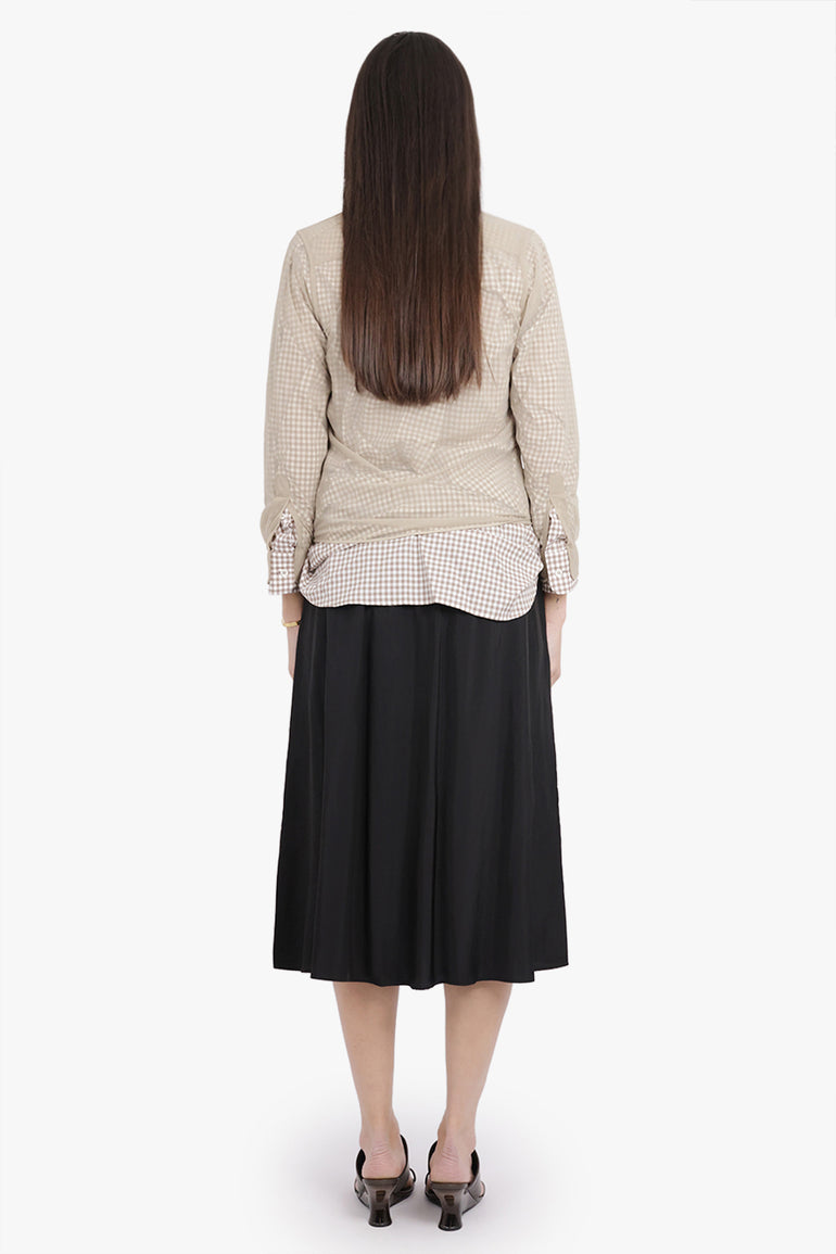 MAISON MARGIELA RTW Deconstructed Cut Out Midi Skirt | Black/Brown