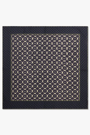 DRIES VAN NOTEN ACCESSORIES PATTERN / Pale Yellow Geometric Print Silk Scarf | Pale Yellow