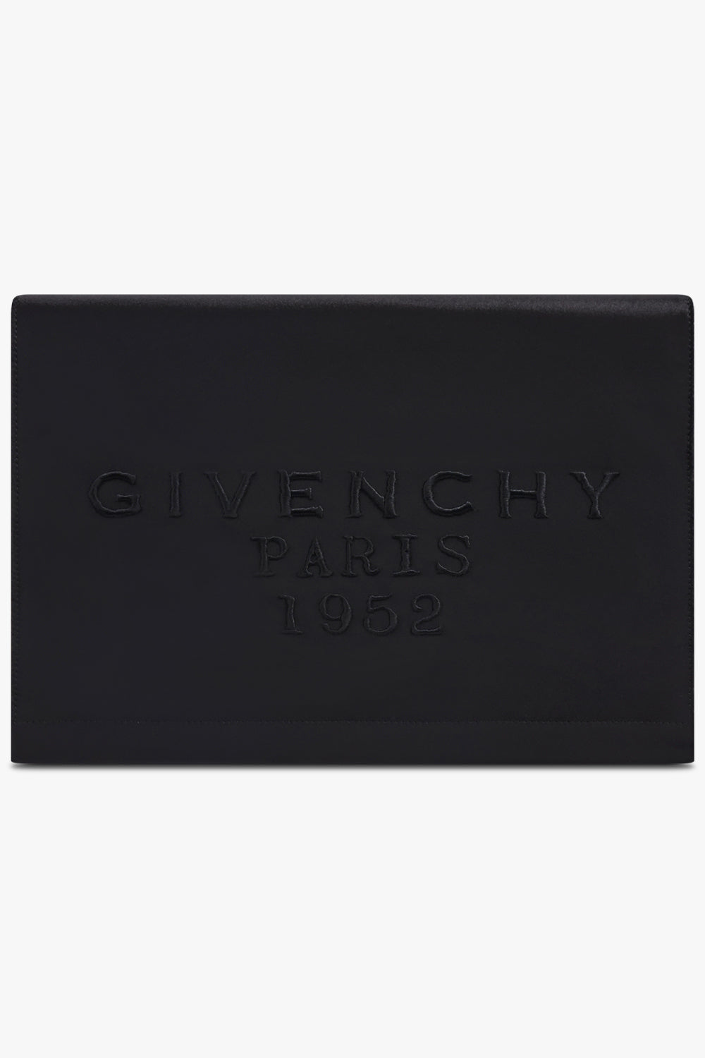 GIVENCHY BAGS BLACK / Black 1952 Logo Embroidery Pouch | Black