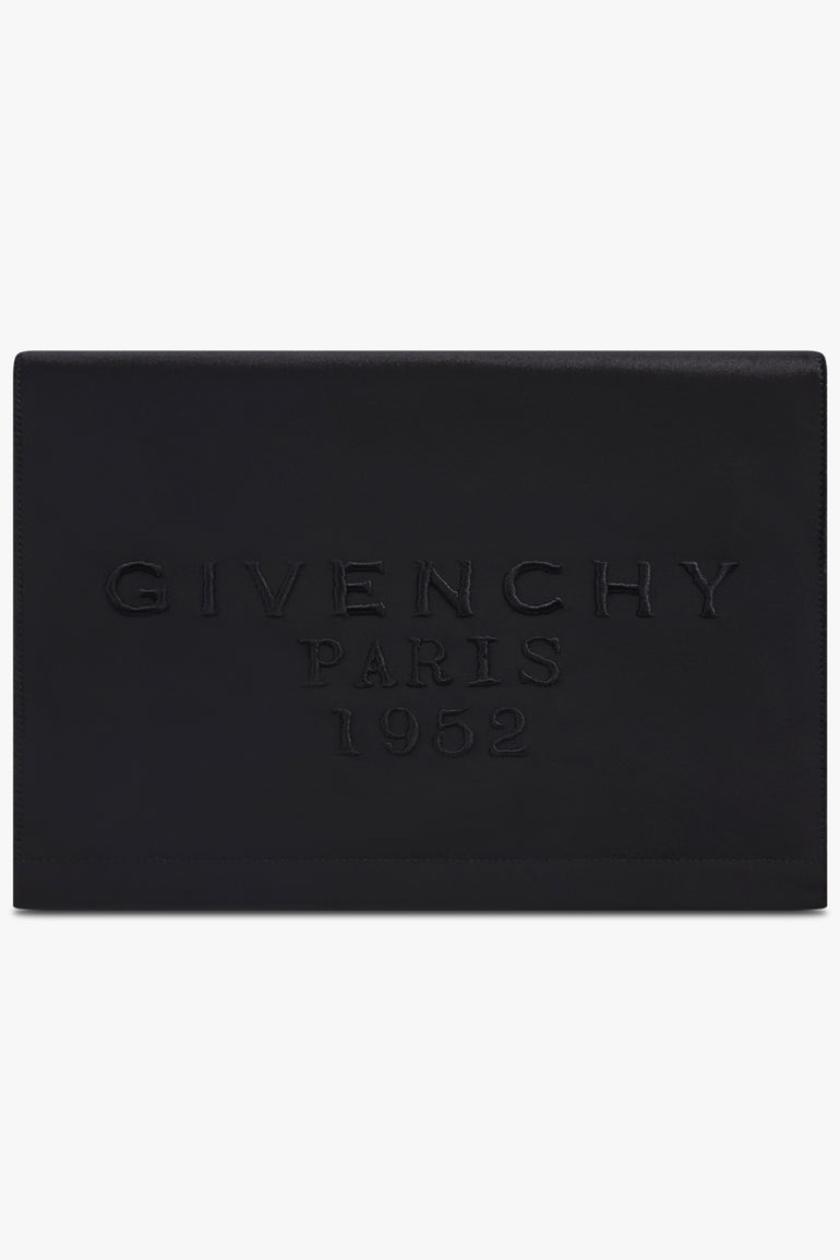 GIVENCHY BAGS BLACK / Black 1952 Logo Embroidery Pouch | Black