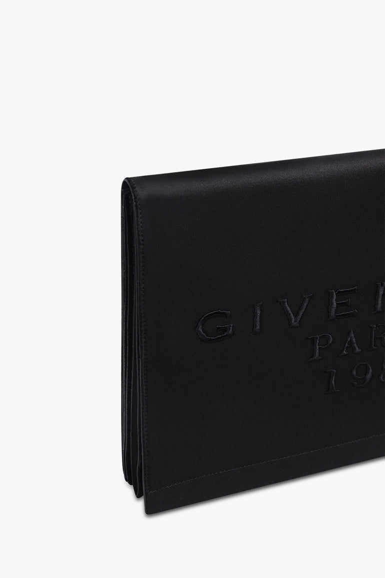 GIVENCHY BAGS BLACK / Black 1952 Logo Embroidery Pouch | Black