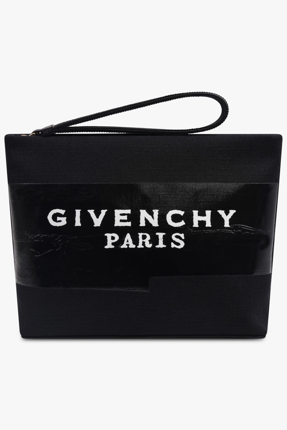 GIVENCHY BAGS BLACK / Black 1952 Tape Logo Canvas Pouch | Black