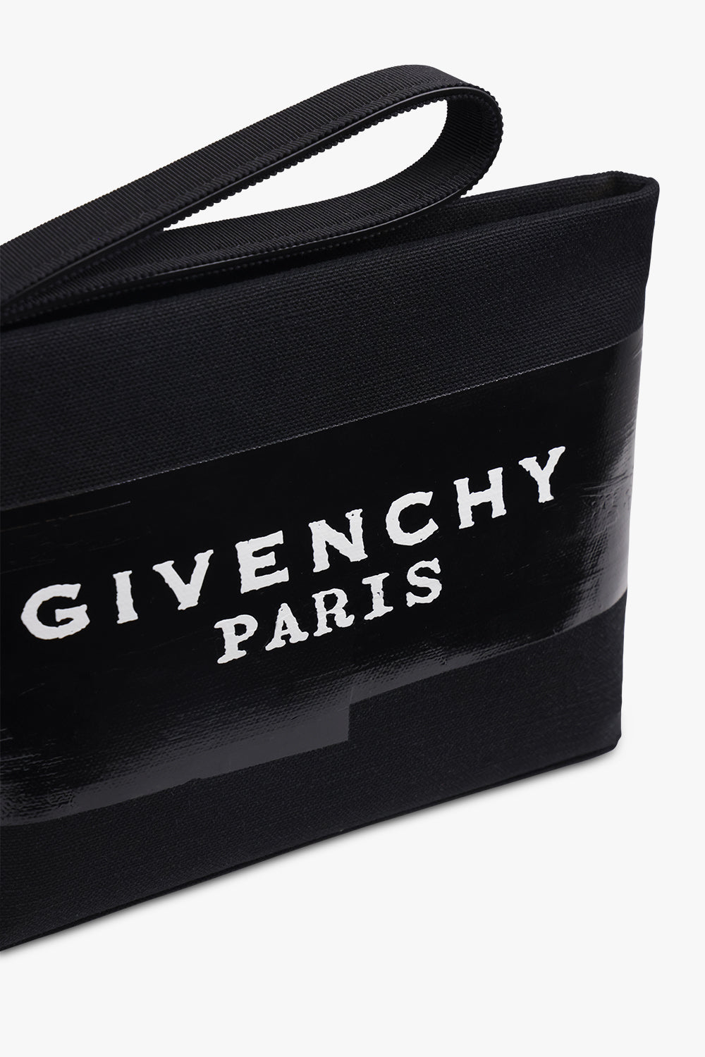 GIVENCHY BAGS BLACK / Black 1952 Tape Logo Canvas Pouch | Black