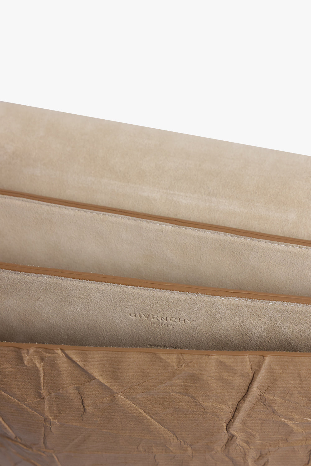 GIVENCHY BAGS BROWN / Beige/Black 1952 Tape Logo Pouch | Beige/Black