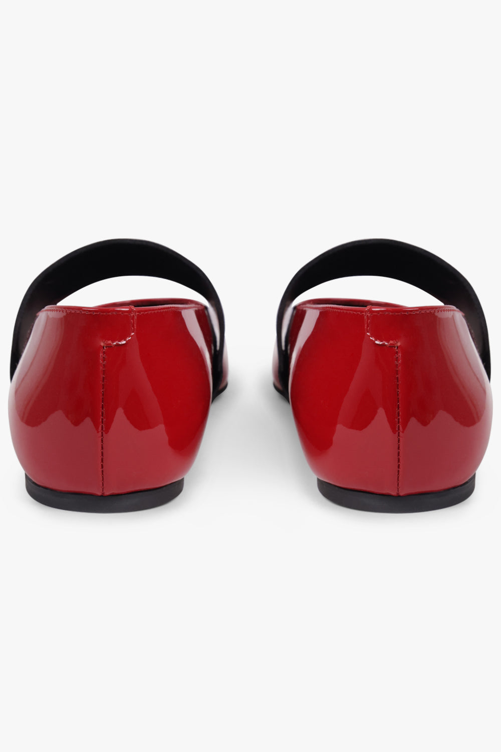 GIVENCHY SHOES Ballerina Flats with Givenchy Label Elastic | Deep Red