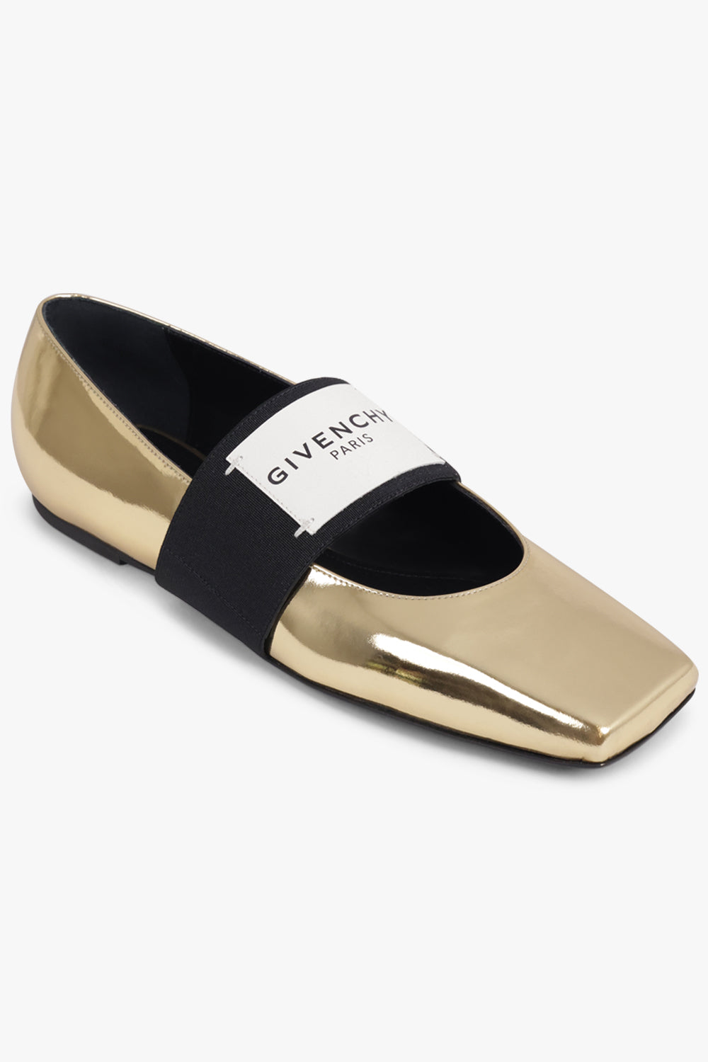 GIVENCHY SHOES Ballerina Flats with Givenchy Label Elastic | Golden