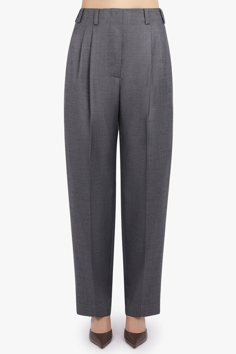 GIVENCHY RTW Double Pleated Low-Waisted Pants | Grey Mix