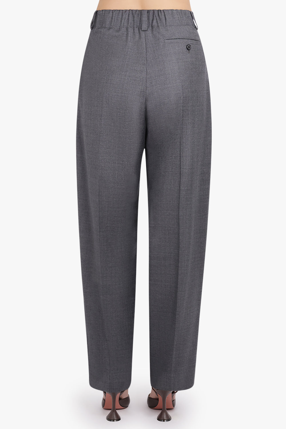 Double Pleated Low-Waisted Pants | Grey Mix – Parlour X