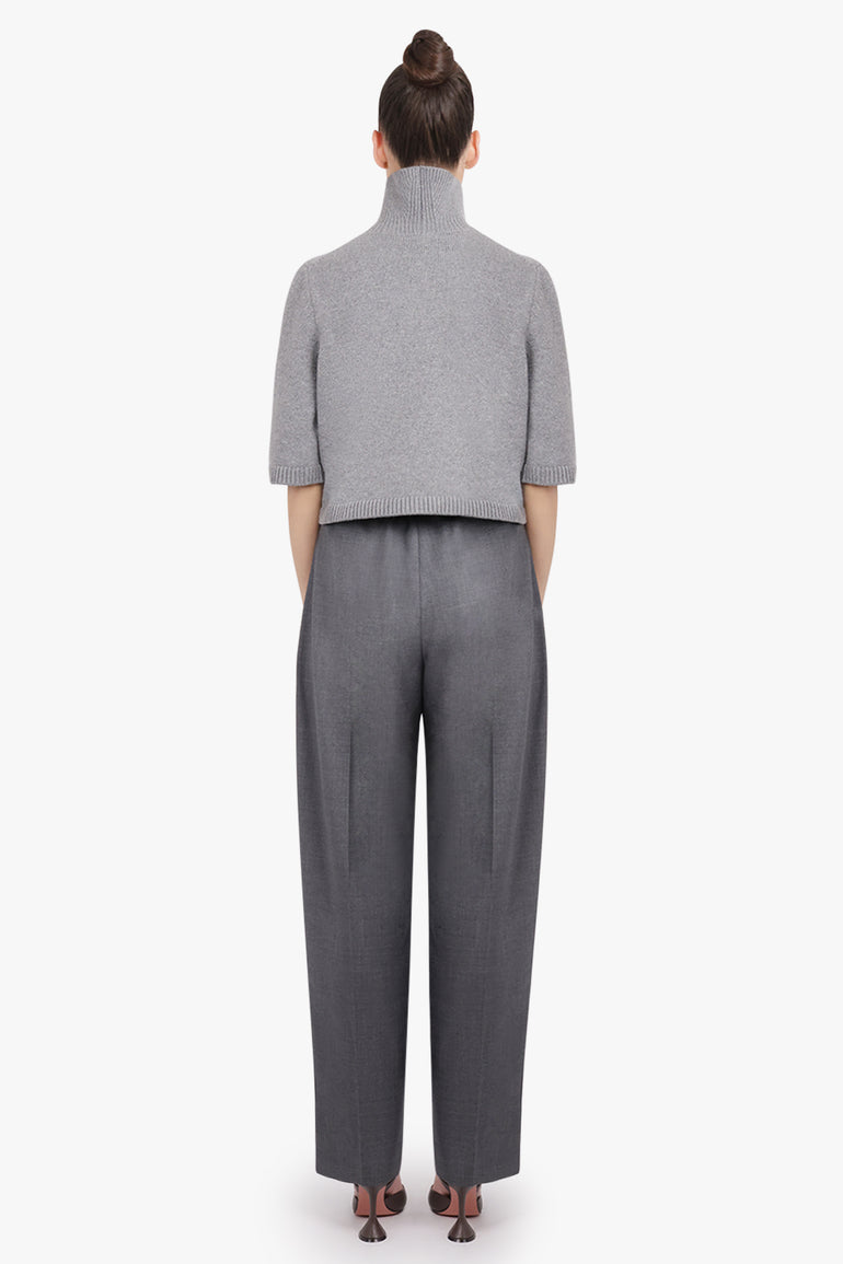 GIVENCHY RTW Double Pleated Low-Waisted Pants | Grey Mix