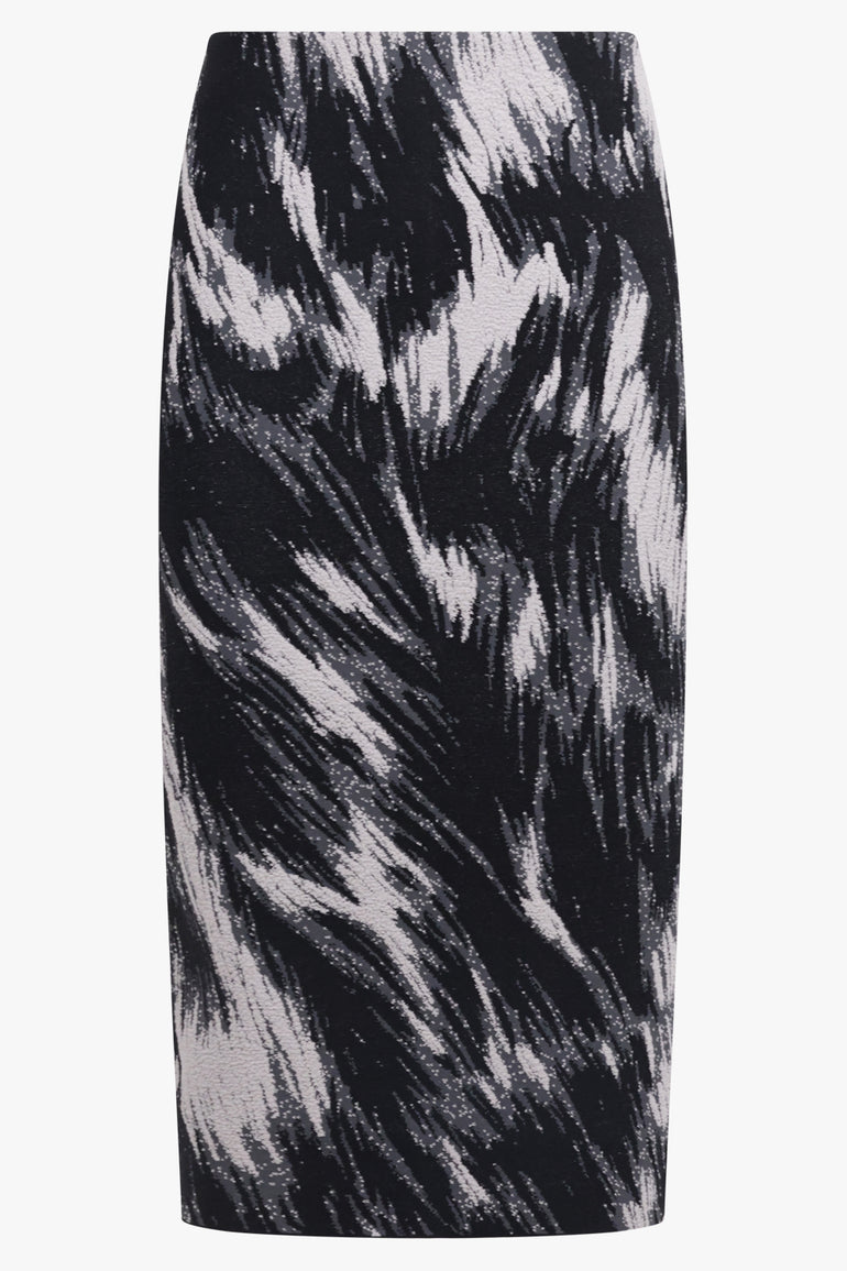 GIVENCHY RTW Marble Pencil Skirt | Grey Mix