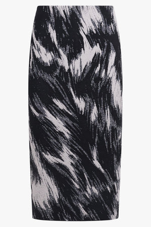 GIVENCHY RTW Marble Pencil Skirt | Grey Mix