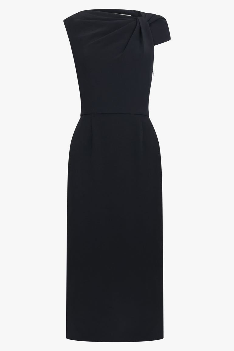 GIVENCHY RTW Midi Draped Dress | Black