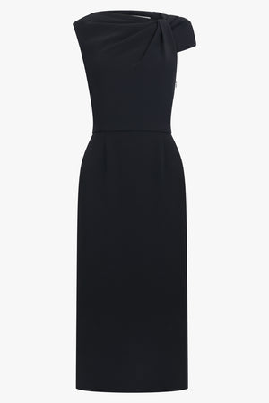 GIVENCHY RTW Midi Draped Dress | Black