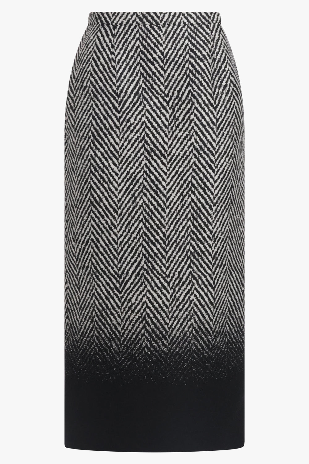 GIVENCHY RTW Ombre Gradient Midi Skirt | Black|White