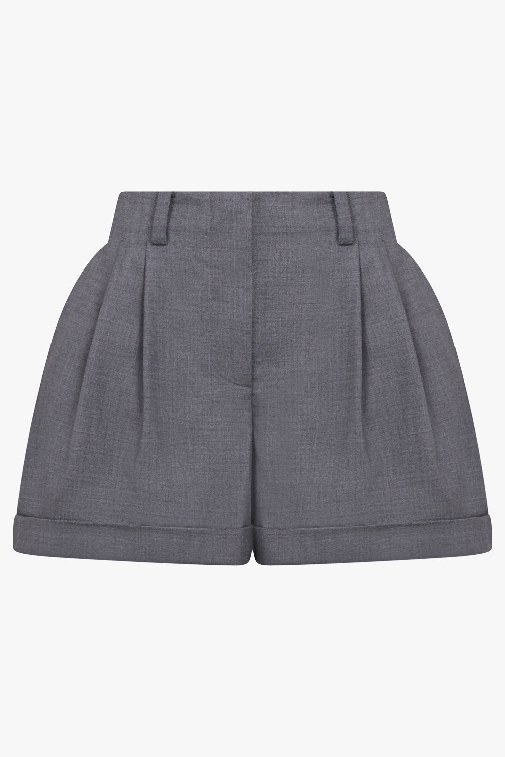 GIVENCHY RTW Pleated Elastic Waist Shorts | Grey Mix