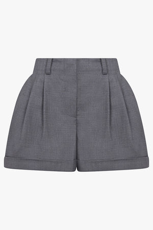 GIVENCHY RTW Pleated Elastic Waist Shorts | Grey Mix