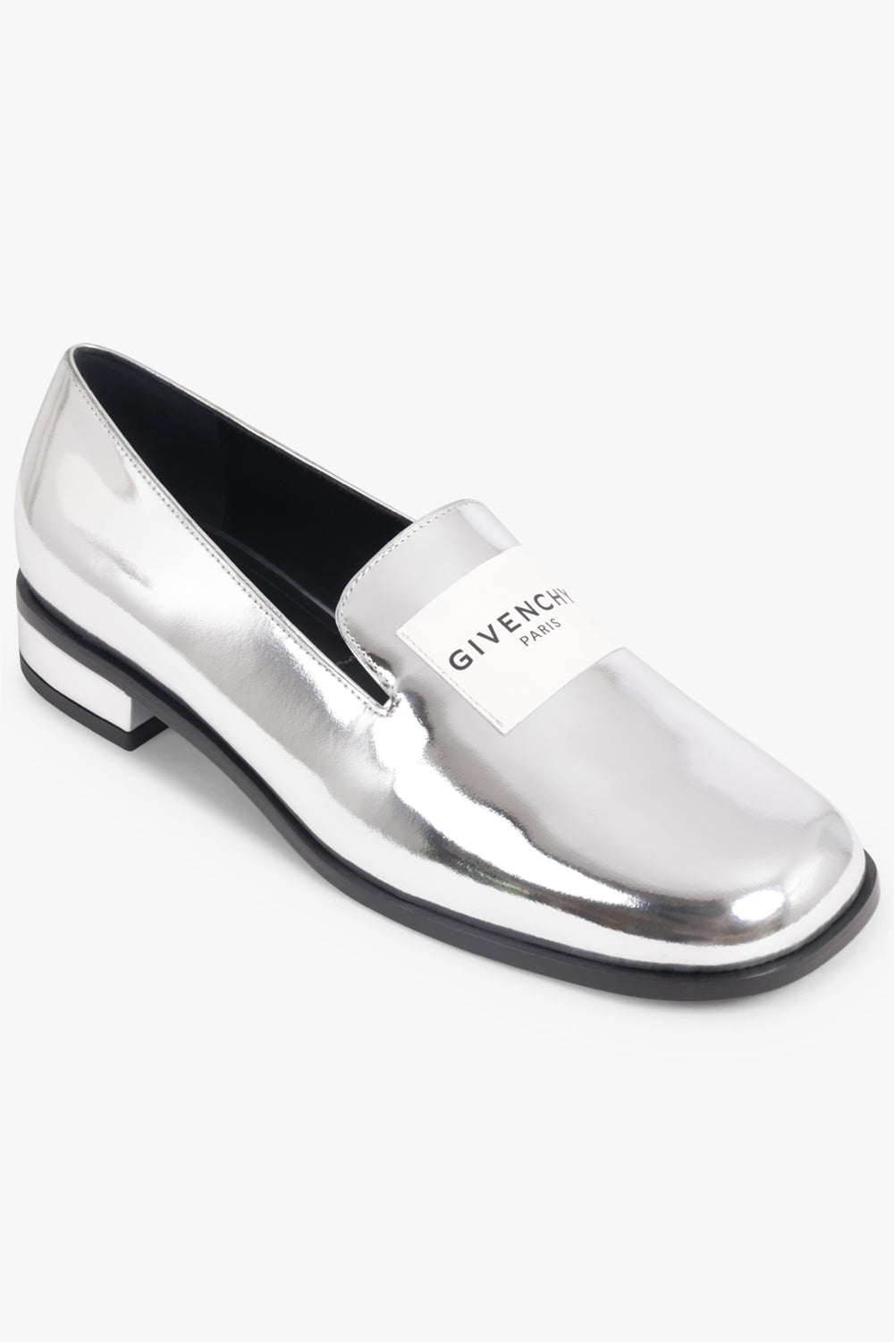 GIVENCHY SHOES Slip On Patent Tux Loafer | Silvery Grey