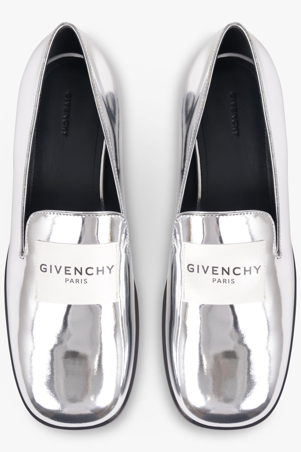 GIVENCHY SHOES Slip On Patent Tux Loafer | Silvery Grey