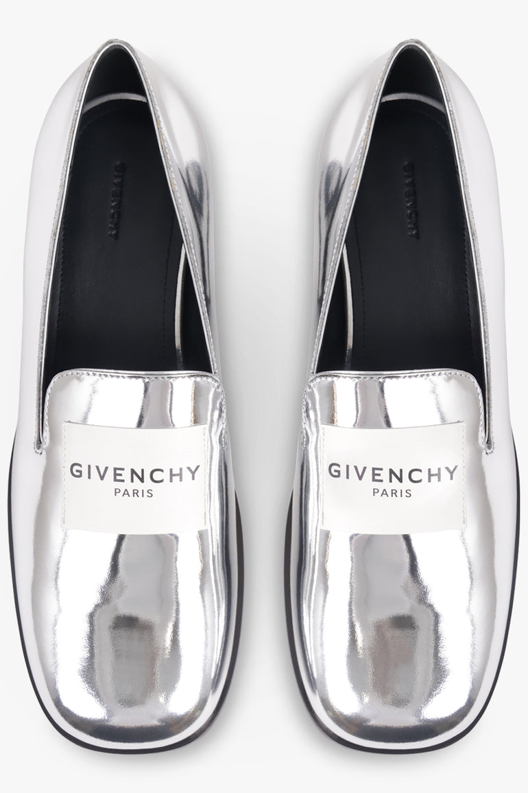 GIVENCHY SHOES Slip On Patent Tux Loafer | Silvery Grey