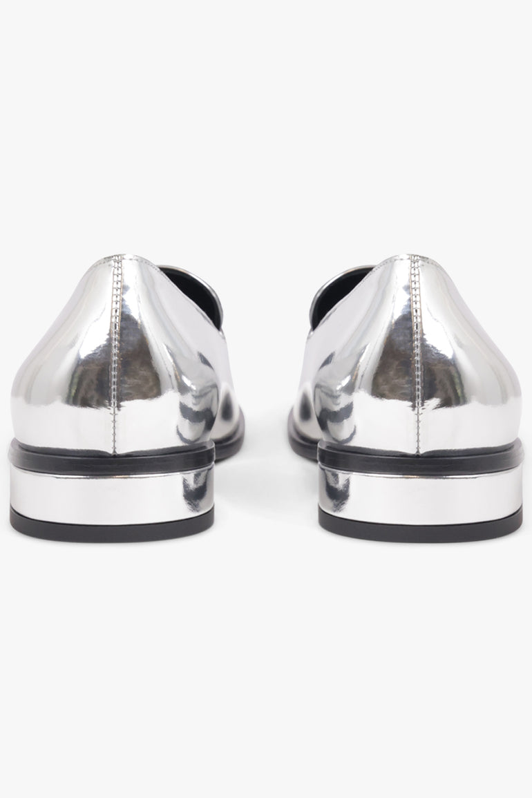 GIVENCHY SHOES Slip On Patent Tux Loafer | Silvery Grey