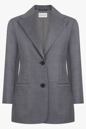 GIVENCHY RTW Structured Double Breasted Jacket | Grey Mix