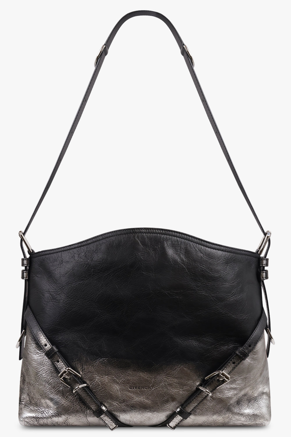 GIVENCHY BAGS SILVER / Silver/Black Voyou Gradient Medium Bag | Silver/Black