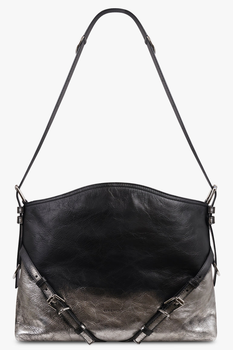 GIVENCHY BAGS SILVER / Silver/Black Voyou Gradient Medium Bag | Silver/Black