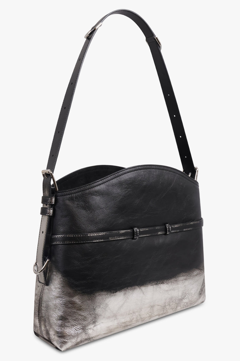 GIVENCHY BAGS SILVER / Silver/Black Voyou Gradient Medium Bag | Silver/Black