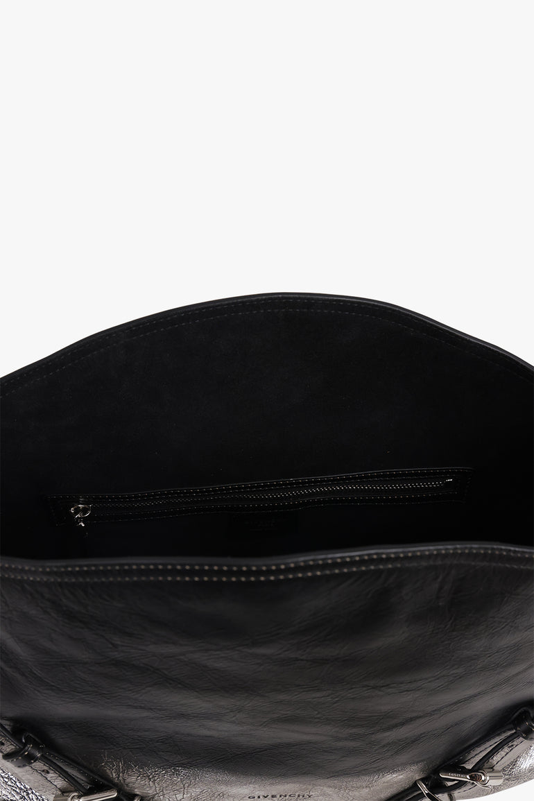 GIVENCHY BAGS SILVER / Silver/Black Voyou Gradient Medium Bag | Silver/Black