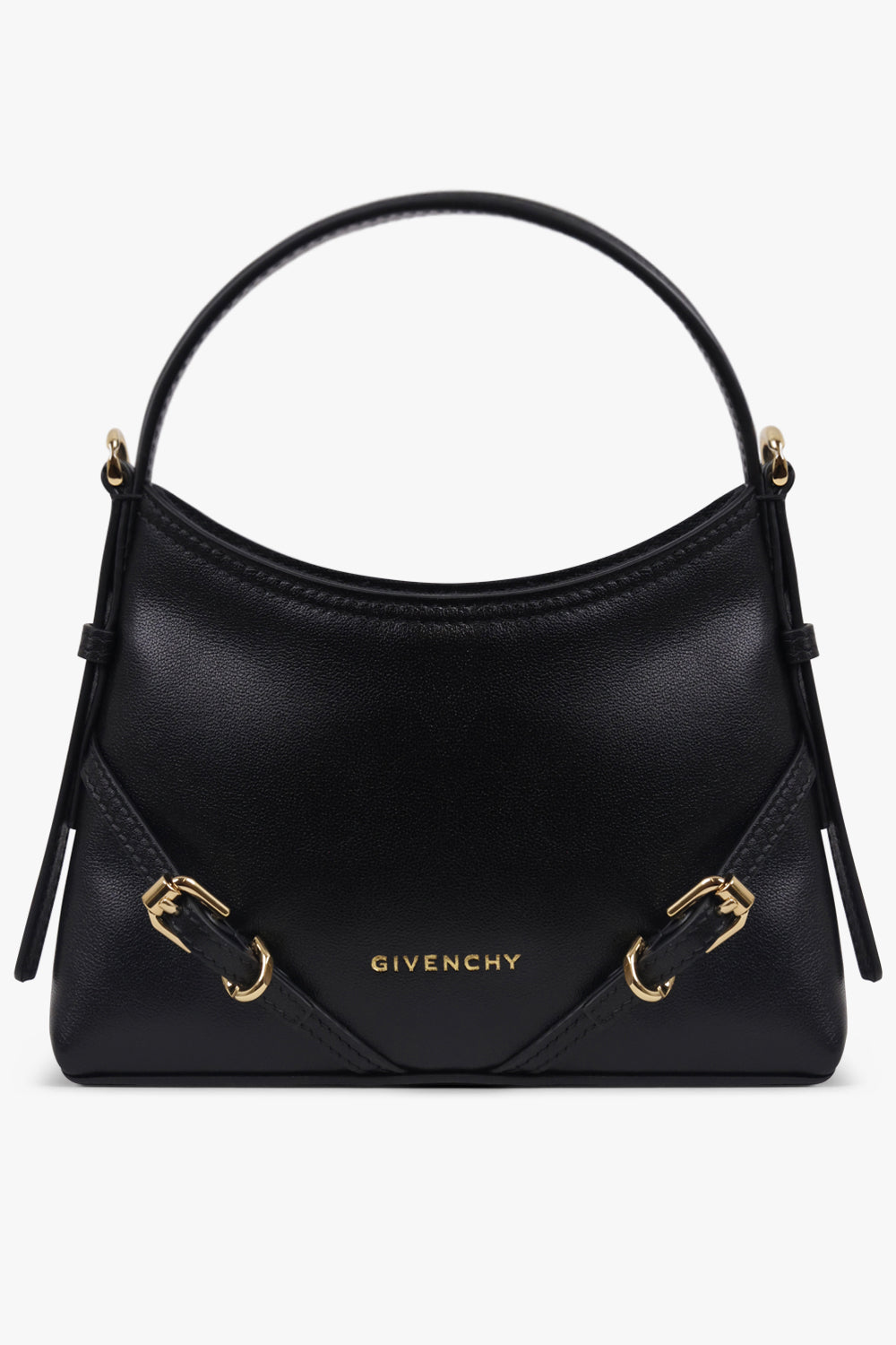 GIVENCHY BAGS BLACK / Black Voyou Shiny Medium Bag | Black