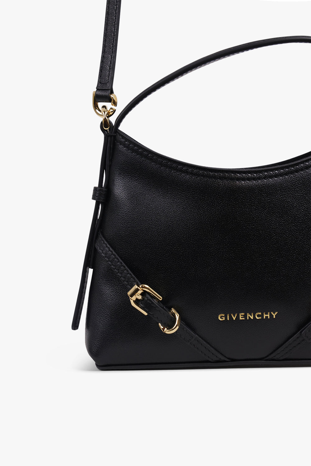 GIVENCHY BAGS BLACK / Black Voyou Shiny Medium Bag | Black