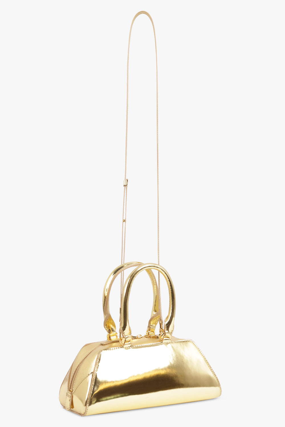 GIVENCHY BAGS GOLD / Gold Antigona Mini East West Cube Handbag | Gold