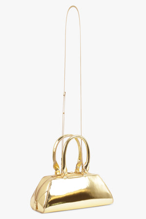 GIVENCHY BAGS GOLD / Gold Antigona Mini East West Cube Handbag | Gold