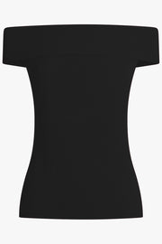 GIVENCHY RTW Off Shoulder Panel Detail Top | Black