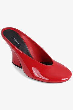 GIVENCHY SHOES Sculpted 95mm Mule Heel | Vermillion Red