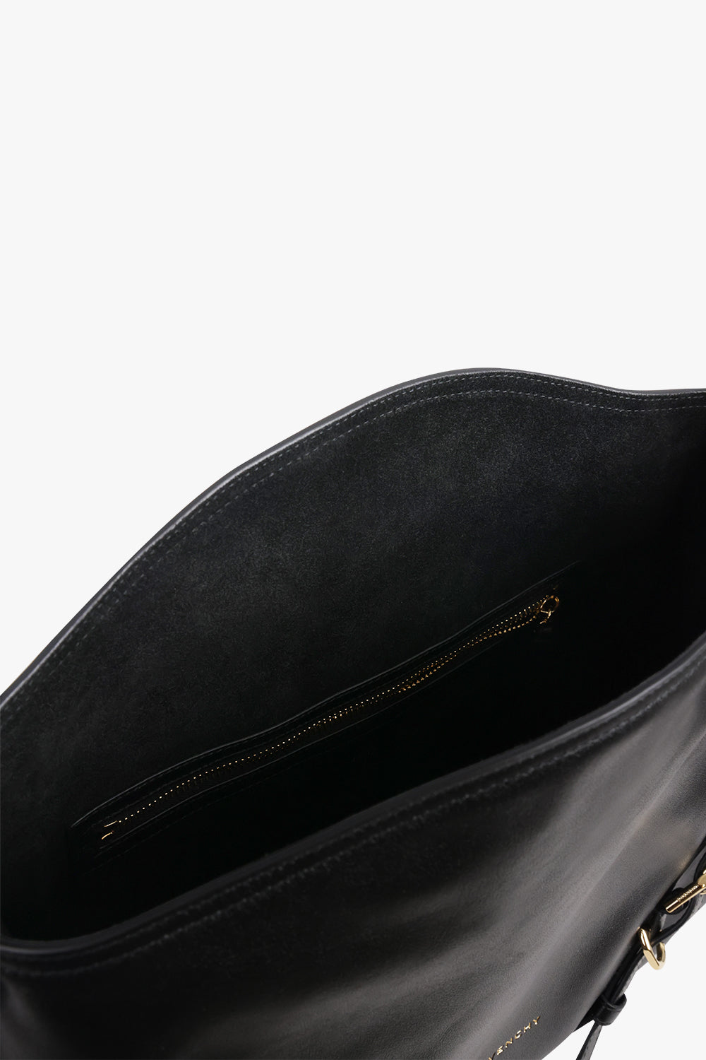 GIVENCHY BAGS BLACK / Black Voyou Medium Shoulder Bag | Black/Gold