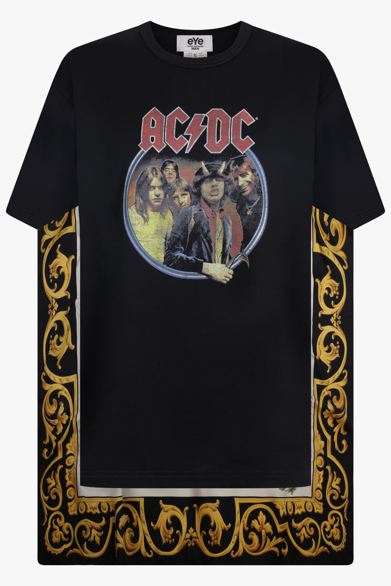 JUNYA WATANABE RTW ACDC X Versace Scarf Panel S/S T-Shirt | Black/Multi