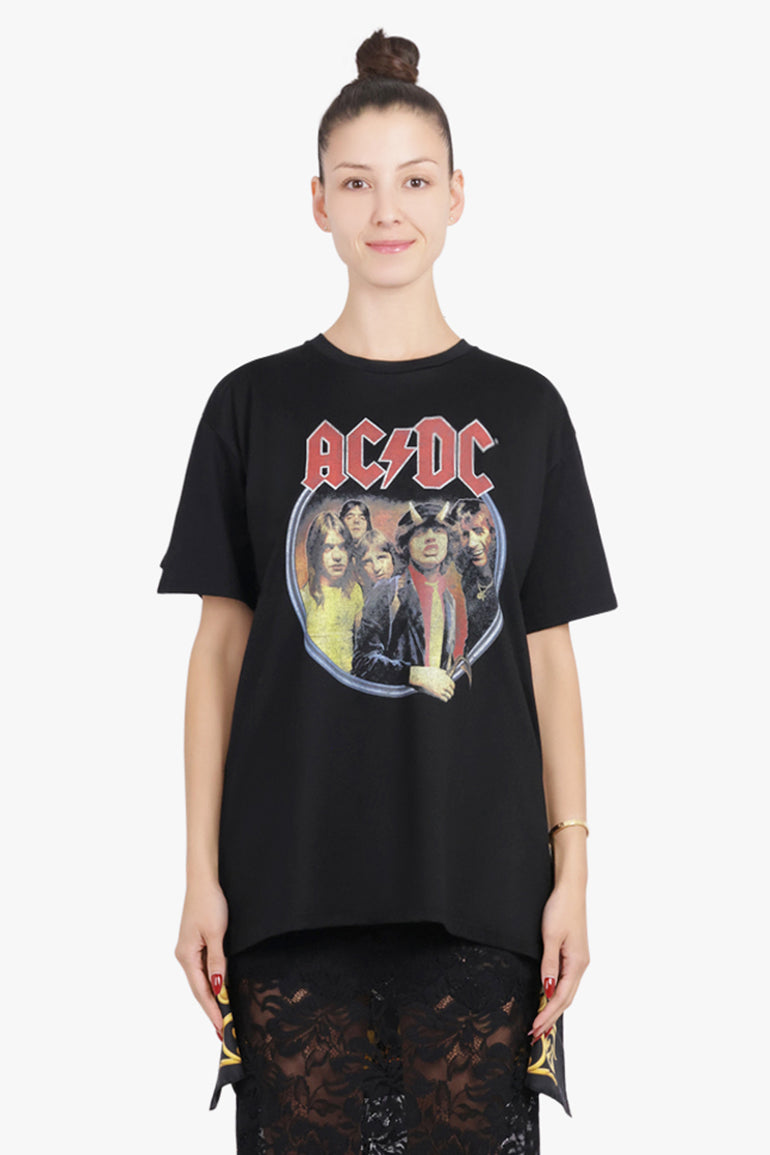 JUNYA WATANABE RTW ACDC X Versace Scarf Panel S/S T-Shirt | Black/Multi