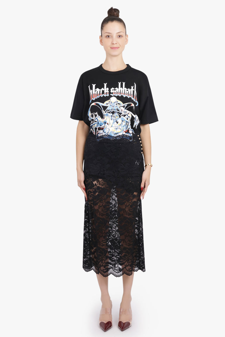 JUNYA WATANABE RTW Black Sabbath Print S/S T-Shirt | Black/Multi