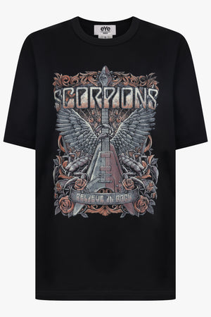 JUNYA WATANABE RTW Scorpions Print S/S T-Shirt | Black/Multi