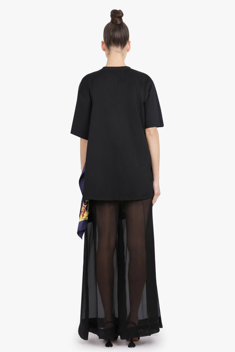 JUNYA WATANABE RTW Scorpions X Versace Scarf Panel S/S T-Shirt | Black/Multi