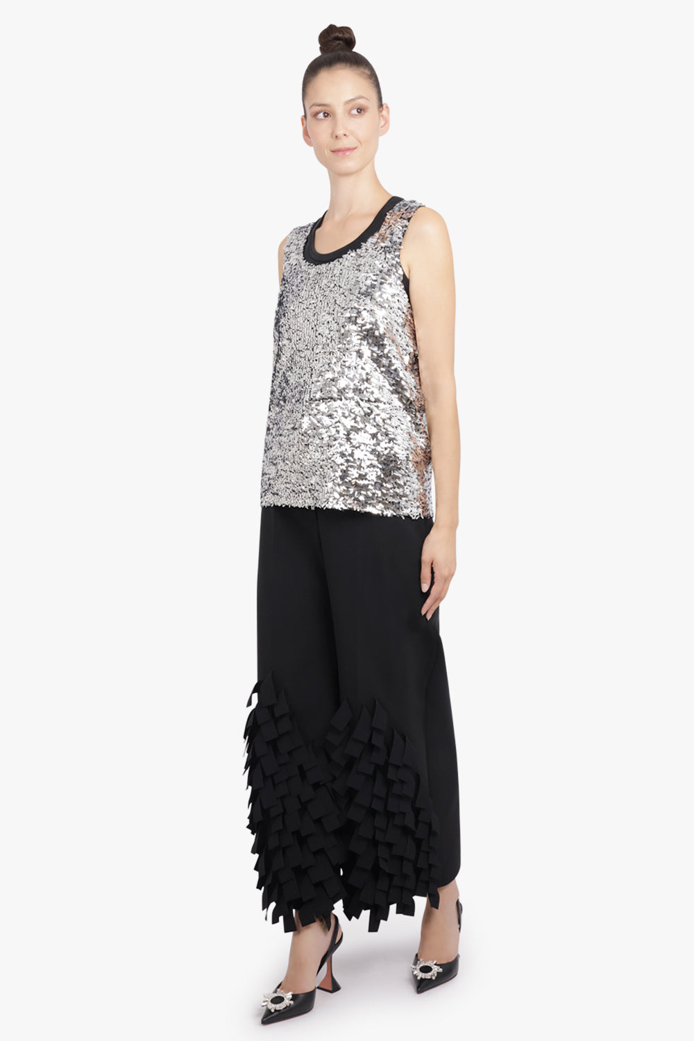 AWAKE MODE RTW Multi Rectangle Culotte Pant | Black