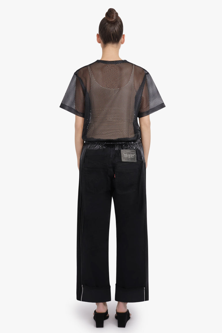 JUNYA WATANABE RTW X Levi's Pleated Panel Cropped Denim Jeans | Black