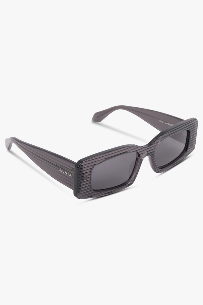 ALAIA Accessories Grey / Dark Grey AA0078S Rectangle Sunglasses | Dark Grey