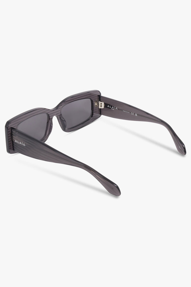 ALAIA Accessories Grey / Dark Grey AA0078S Rectangle Sunglasses | Dark Grey